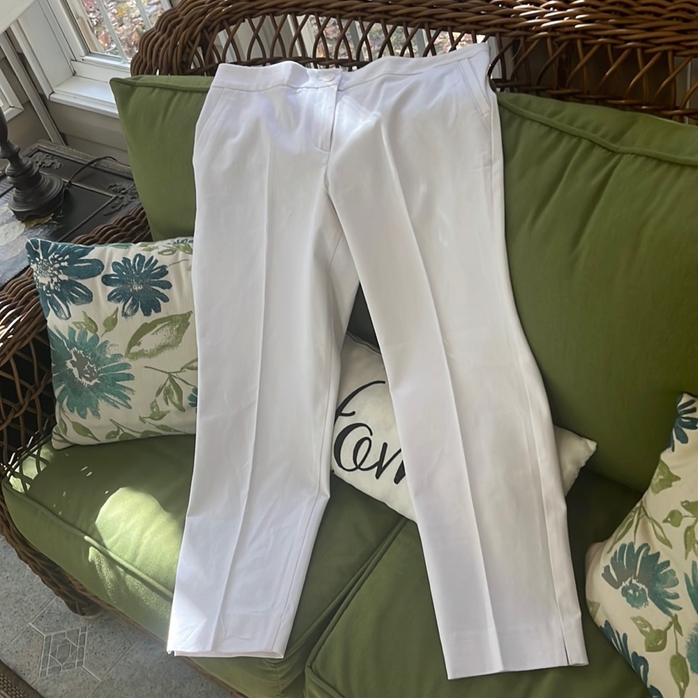 Talbots white crop pants NWOT